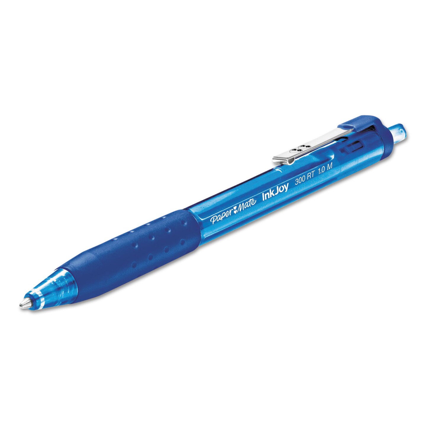Papermate InkJoy 300 RT Retractable Ballpoint Pen, Medium 1mm, Blue Ink/Barrel, Dozen