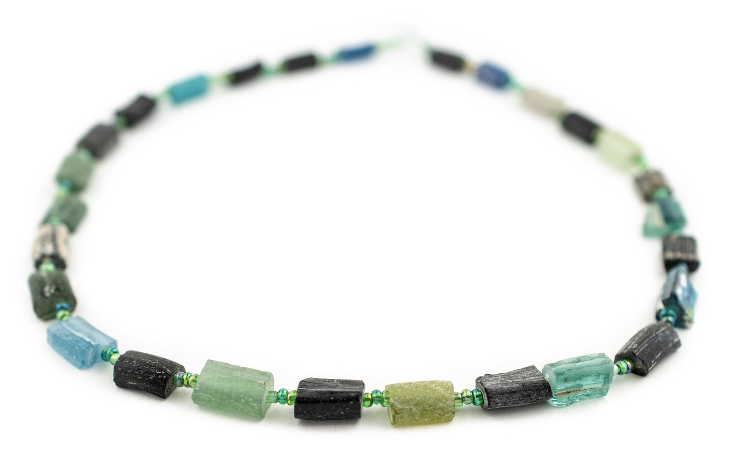 Dark Flat Roman Glass Beads, Genuine Glass Found in Afghanistan, Matte Glass Beads for Jewelry Making, The Bead Chest