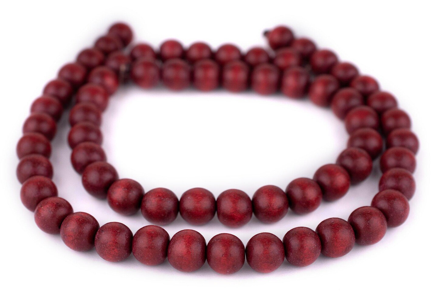 TheBeadChest 14mm Natural Round Wood Beads, Wooden Beads Loose Wood Spacer Beads for DIY Jewelry Making, 4 Sizes (8mm, 10mm, 12mm, 20mm) - Red - Cherry