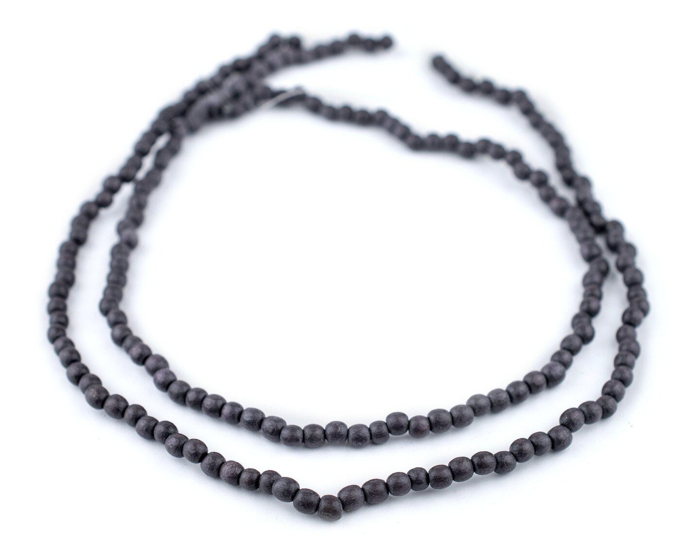 TheBeadChest 5mm Natural Round Wood Beads, Wooden Beads Loose Wood Spacer Beads for DIY Jewelry Making, 4 Sizes (8mm, 10mm, 12mm, 20mm) - Grey - Dark