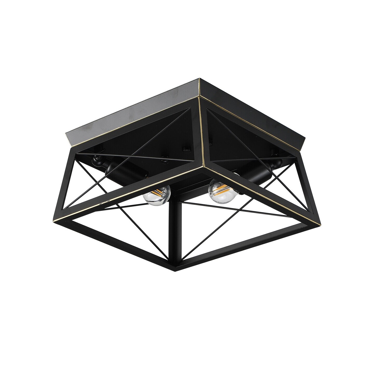 Kitcheniva 2-Light Black Flush Mount Lamp Fixture