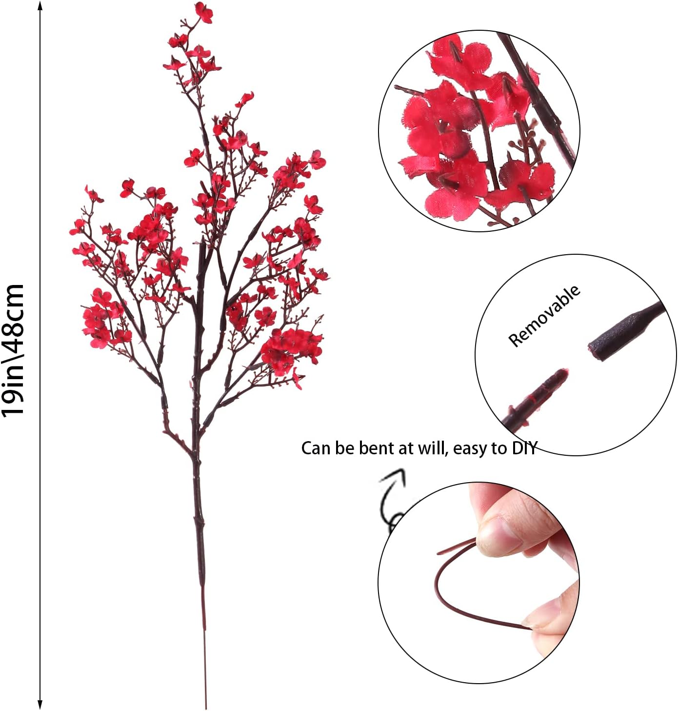 6 Bundles Baby&#x27;s Breath: UV Resistant Faux Silk Bouquets