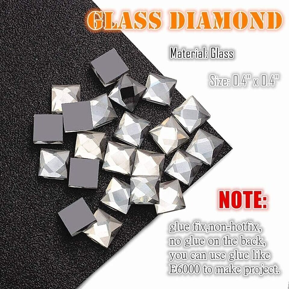 270 Pieces Small 1" Round Glass Mirrors & .4" Diamonds for Crafts Adhesive tape
