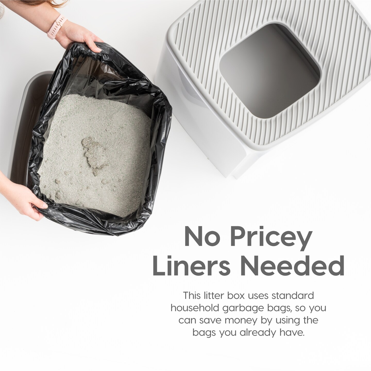 IRIS USA Premium Top Entry Cat Litter Box Litter Particle Catching Cover and Privacy Walls with Scoop