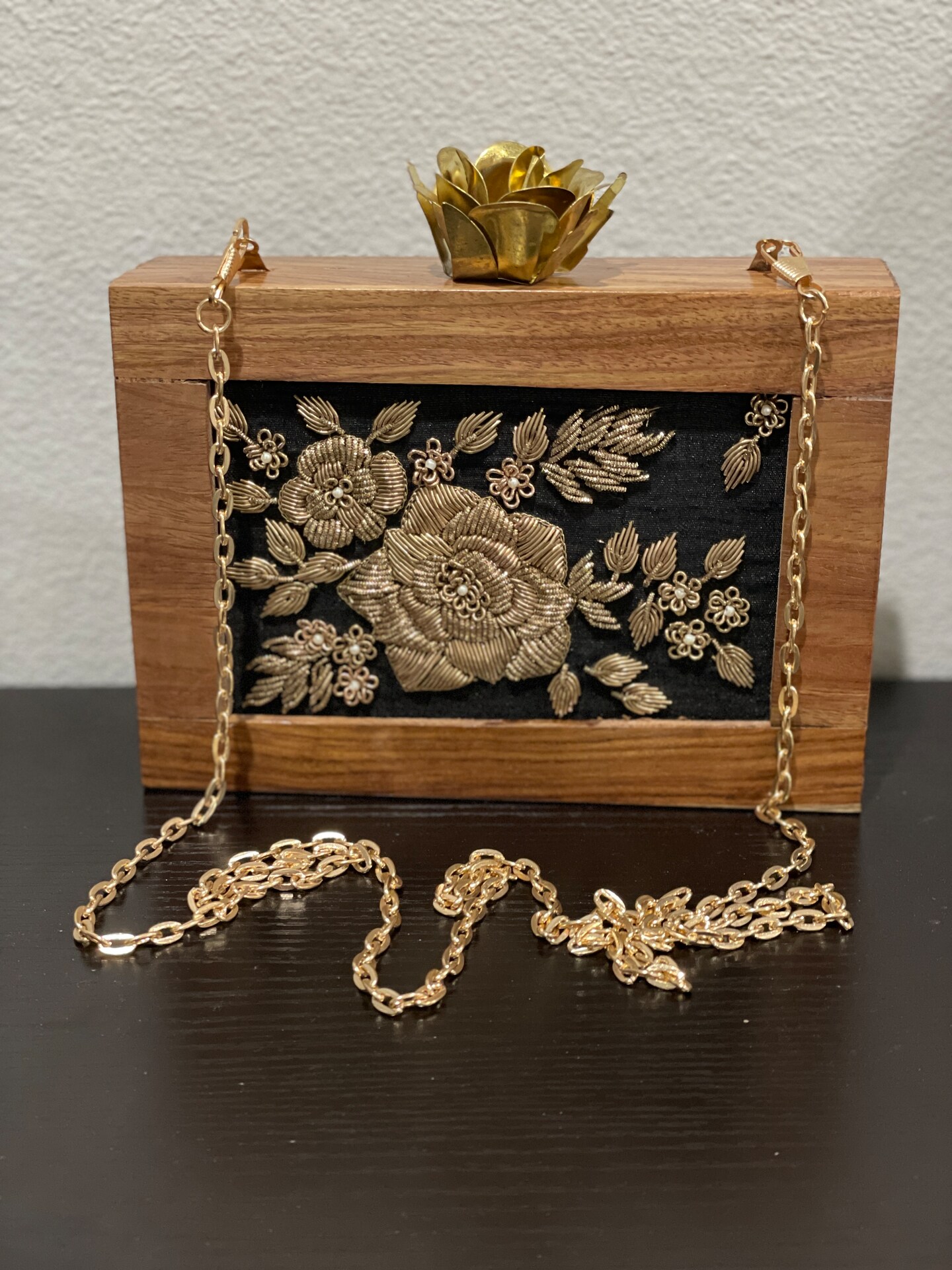 Wooden embroidered clutch,Evening clutch,Party bag,Women purse,Handbag ...