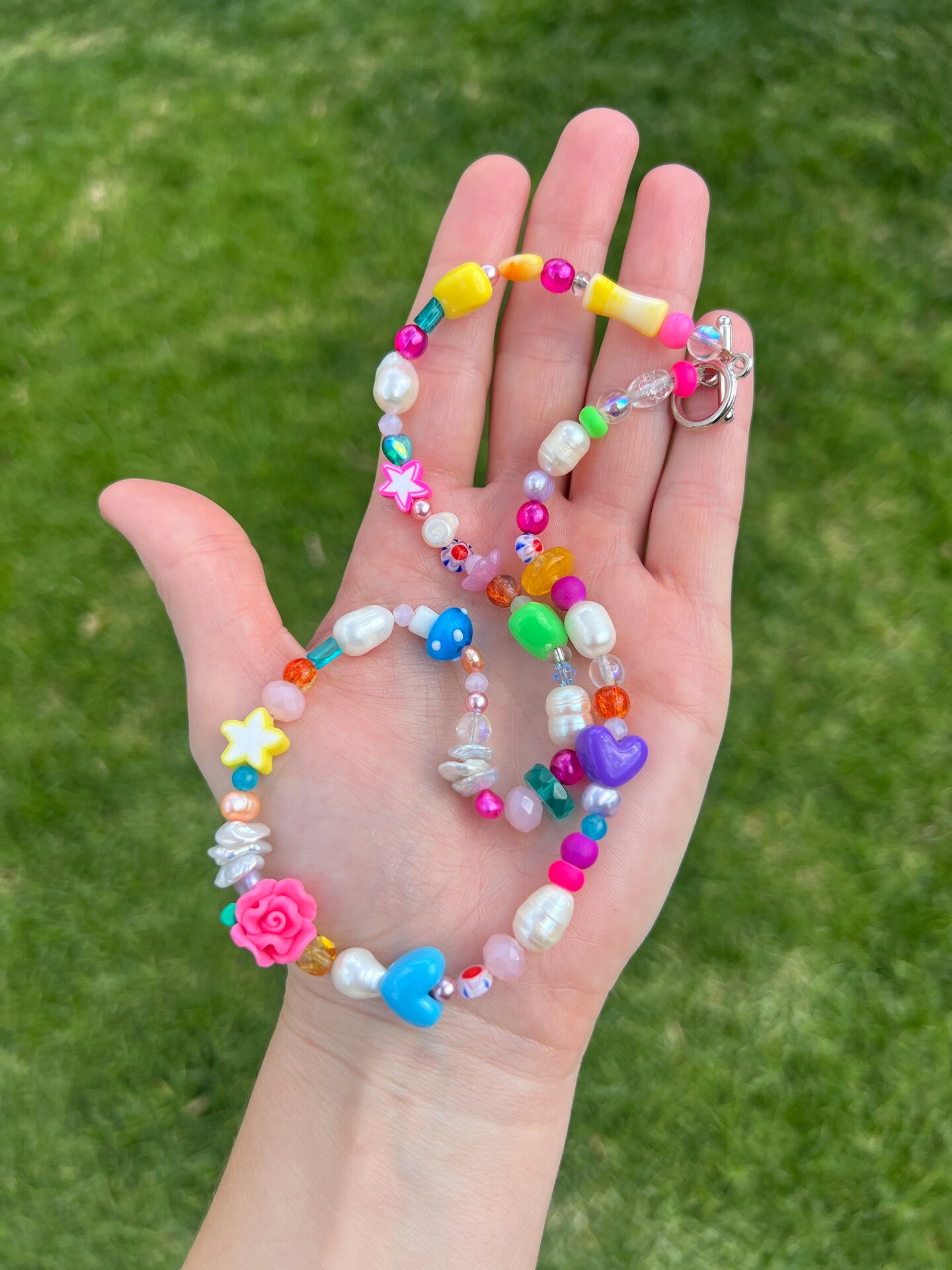 VVV☆PASTEL STAR MIX BEADS NECKLACE Pastel Star Mix Beads Necklace - VVV | 60% - Asian Fashion