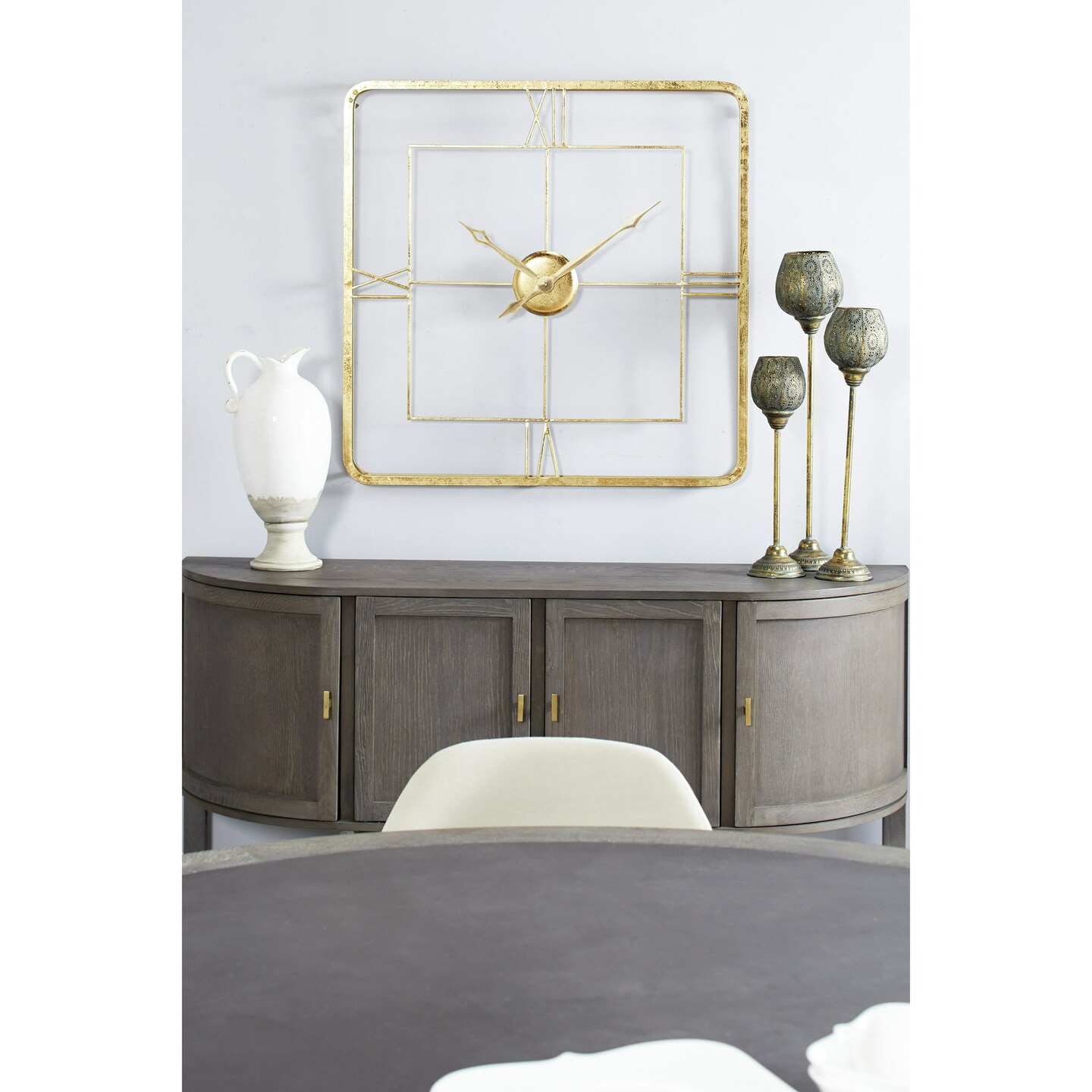 DecMode 36&#x22; Gold Metal Open Frame Wall Clock