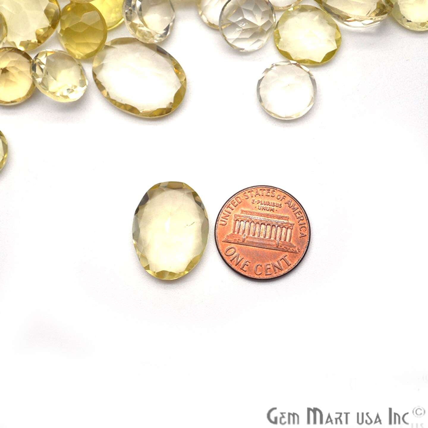Lemon Topaz Gemstone, 100% Natural Faceted Loose Gems, November Birthstone, 10-20mm, 100 Carats, GemMartUSA (LT-60010)