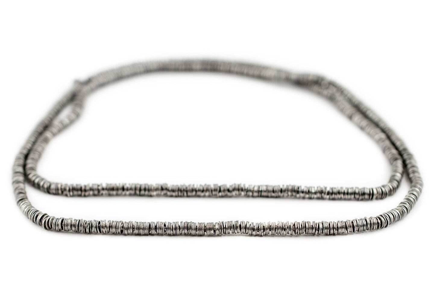 TheBeadChest Silver Flat Disk Heishi Beads (3mm)