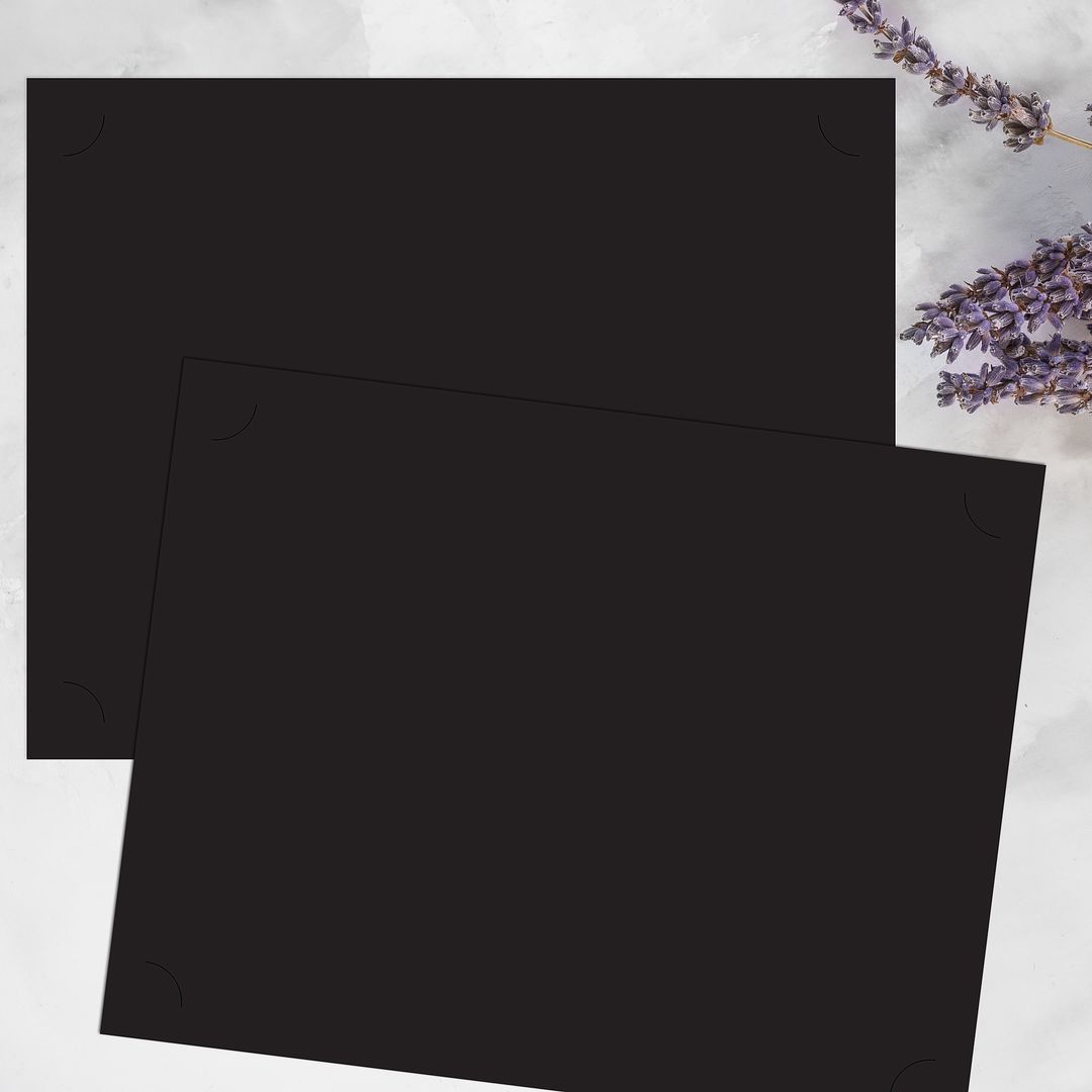 Great Papers! Certificate Backer, Black, 12" x 9.375" with Die-Cuts for 8.5" x 11" Document, 10 count