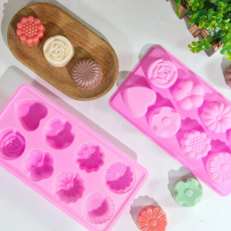 Heart-shaped Silicone Mold Fondant Cake Decor Chocolate Baking Soap Ice DIY Tool