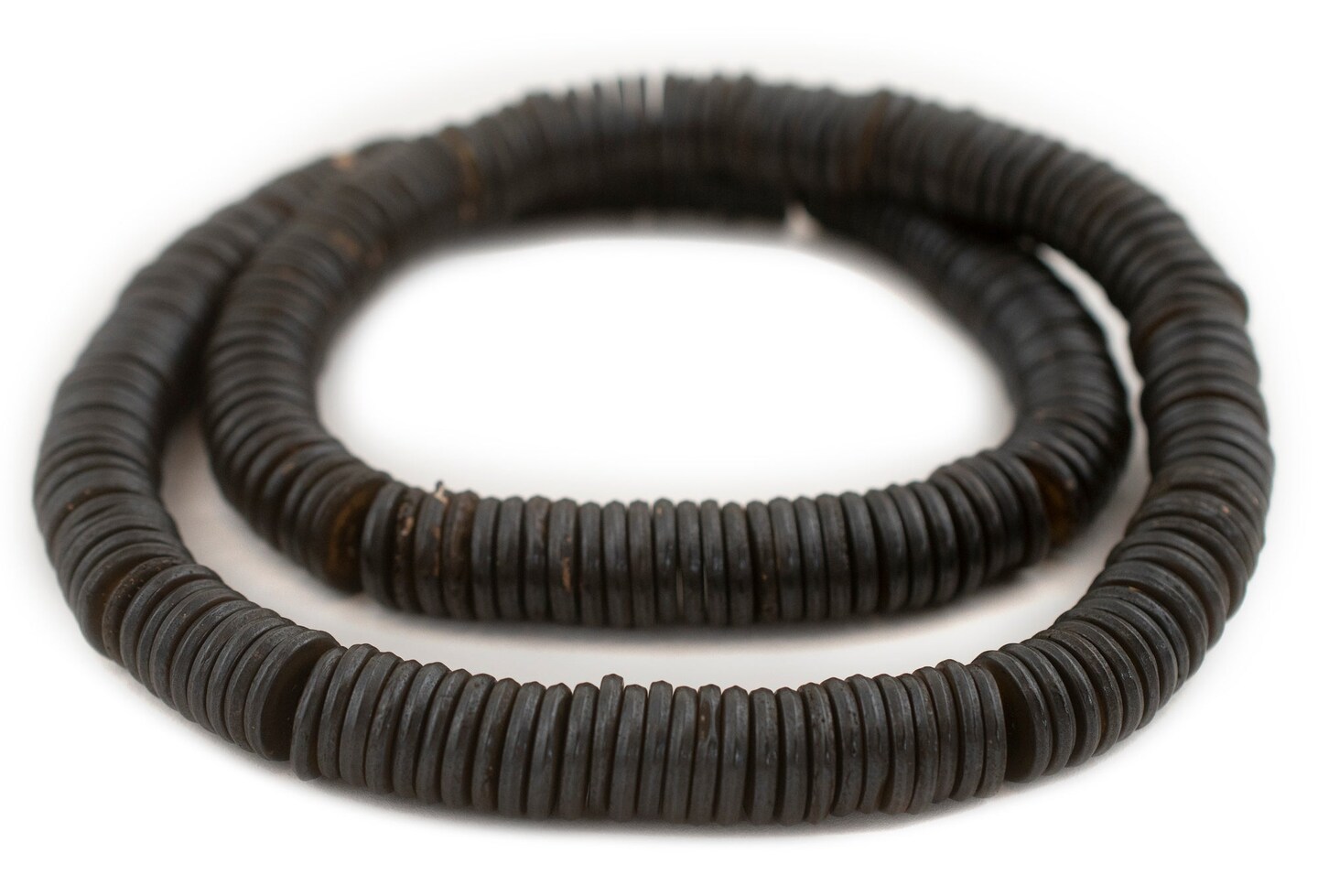 TheBeadChest Dark Brown Bone Button Beads 14mm Nepal Disk Large Hole 25 Inch Strand