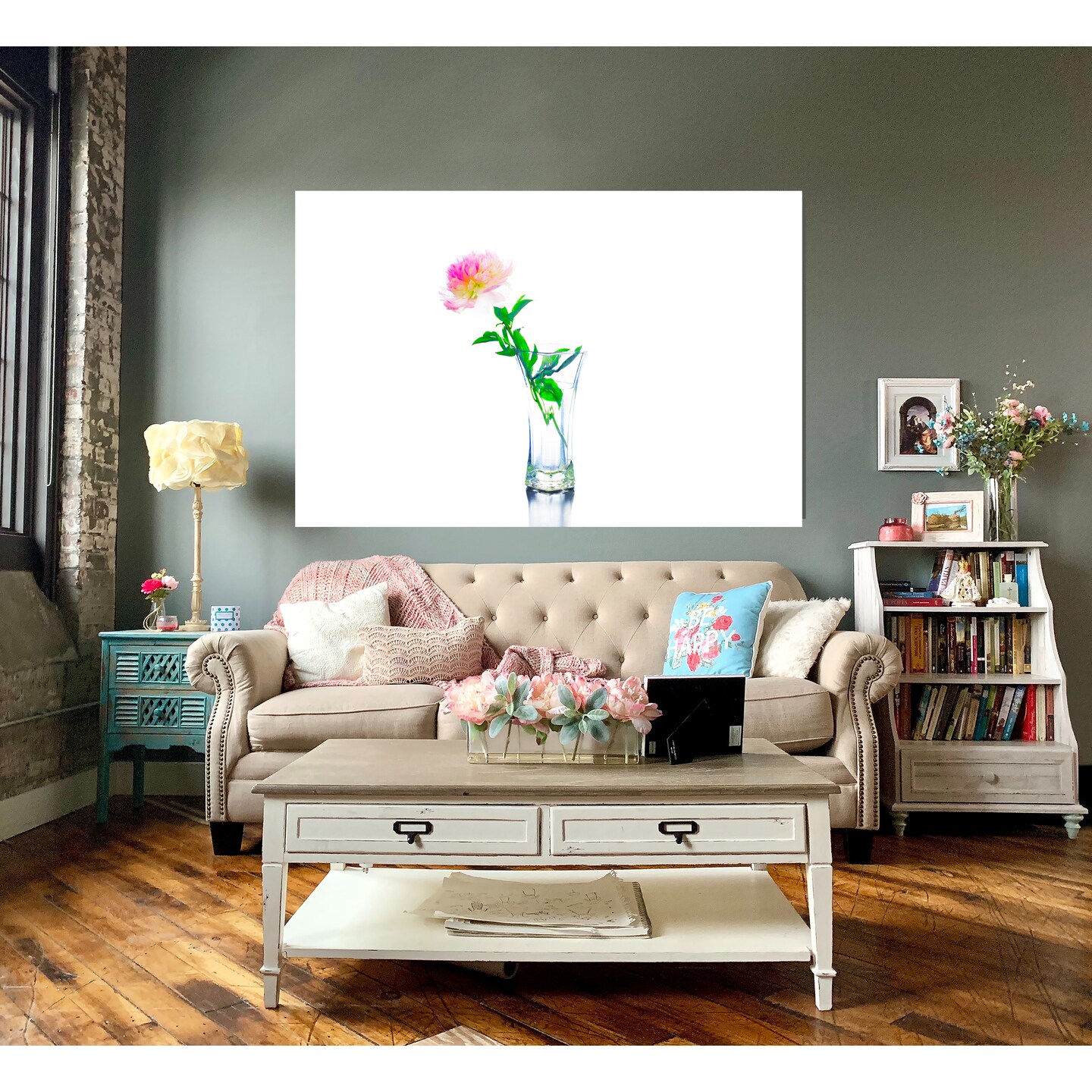 Lovely Peony Canvas or Metal Print