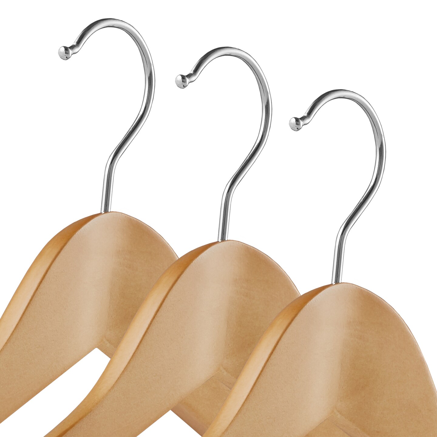 Wide Shoulder Wood Suit Hangers 6 pcs