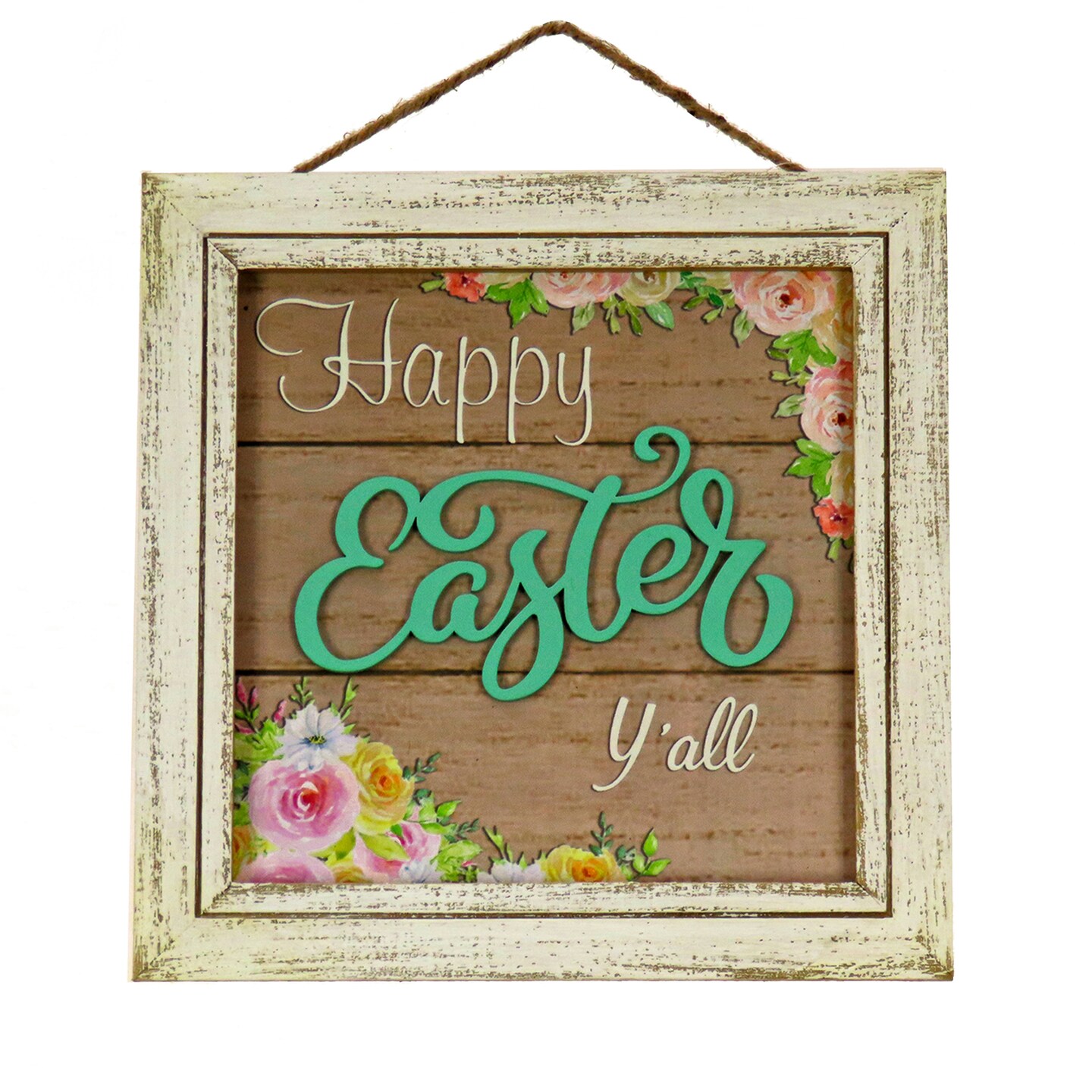 10&#x22; &#x201C;Happy Easter Y&#x2019;all&#x22; Wall Sign