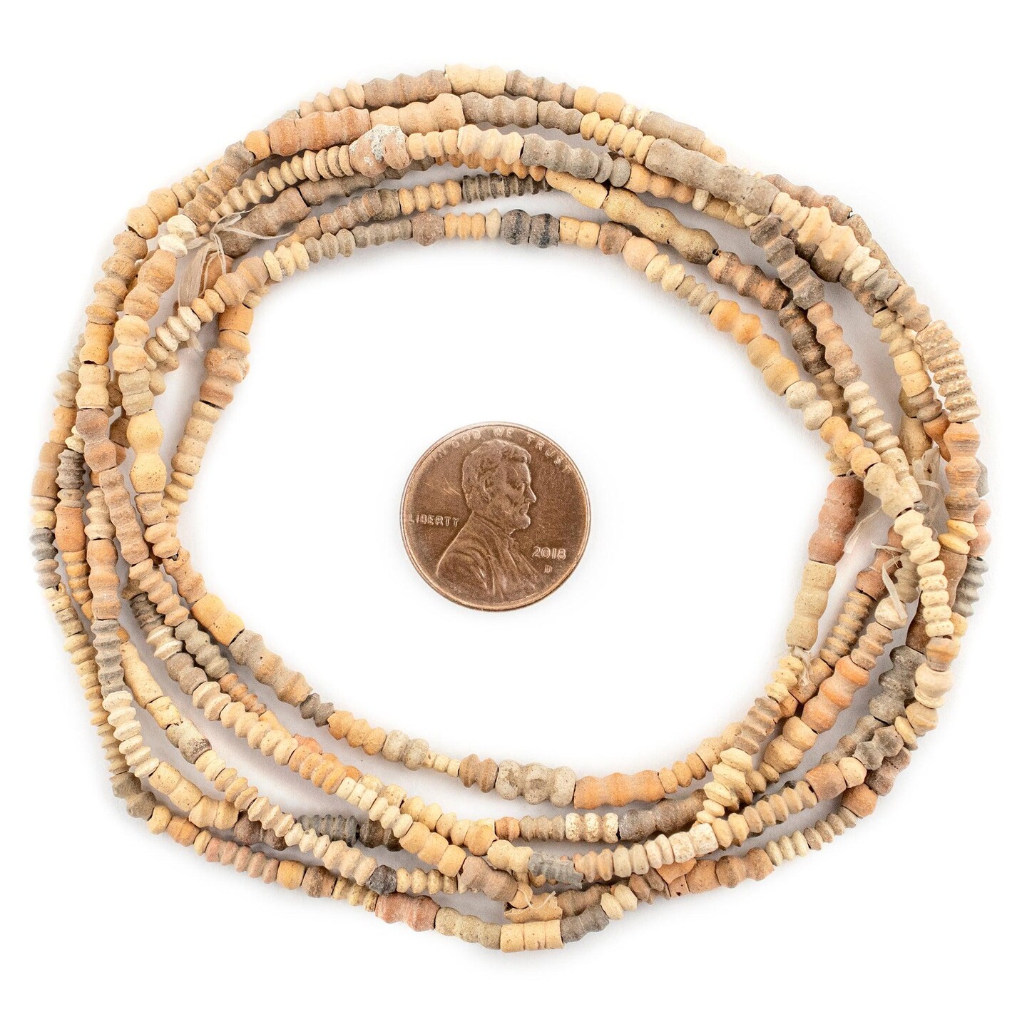 TheBeadChest Mali Clay Beads 3mm African Brown Seed 22 Inch Strand Handmade