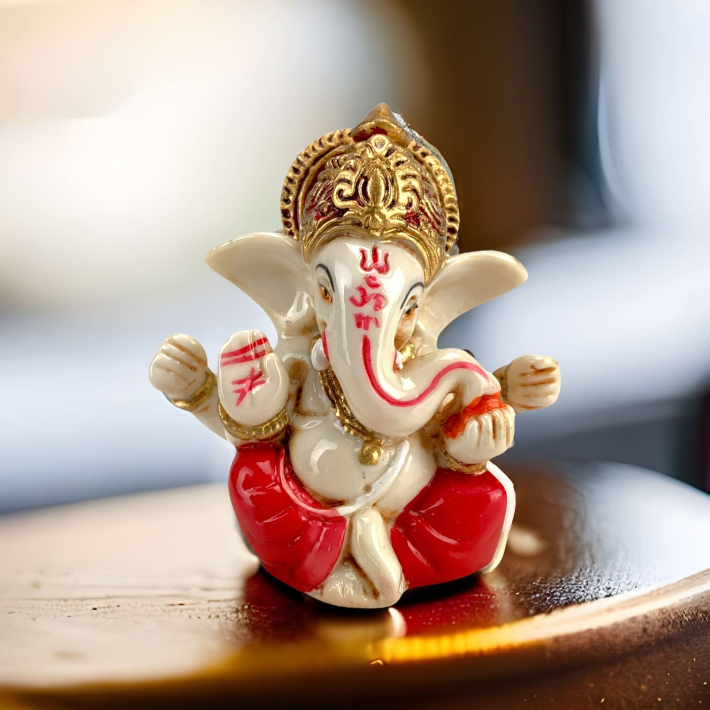 Buy NIKSA HOMES Modern Style Ganpati with Stone Embellishments | Ganpati  Statue | Lord Gajanan | Ganesha | Mangalmurti Blessing Statue | Idol  Figurine | Handcrafted | for Home Temple | Gift-