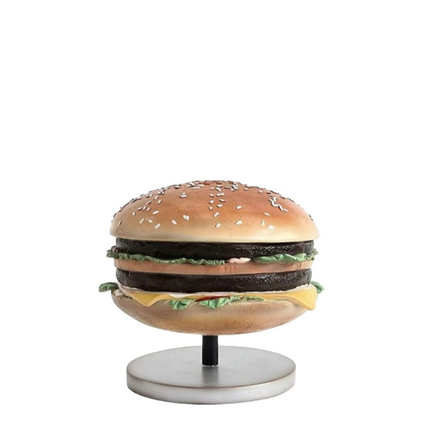 Double Cheeseburger On Stand Over Sized Statue