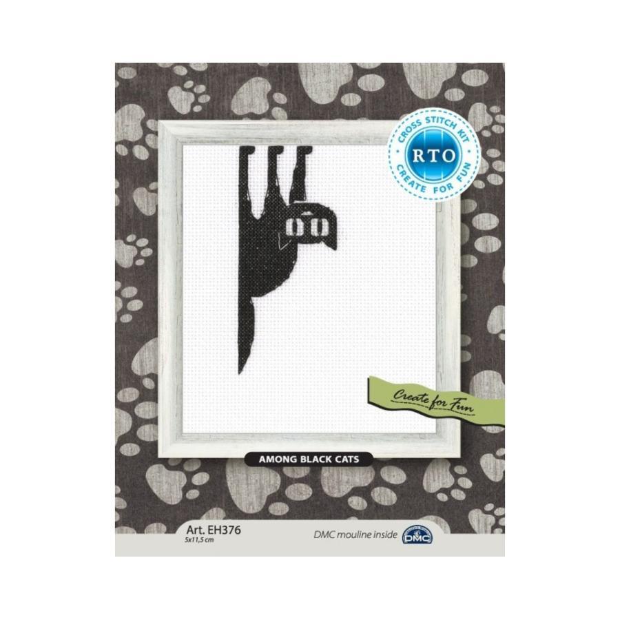 Cross-stitch Kit &#x22;Among black cats&#x22; EH376