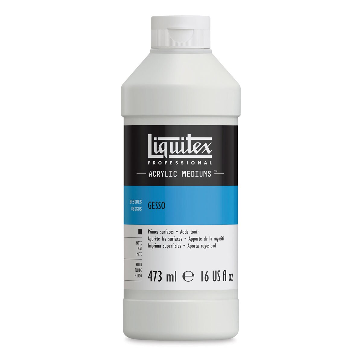 Liquitex Acrylic Gesso - White, 16 oz bottle
