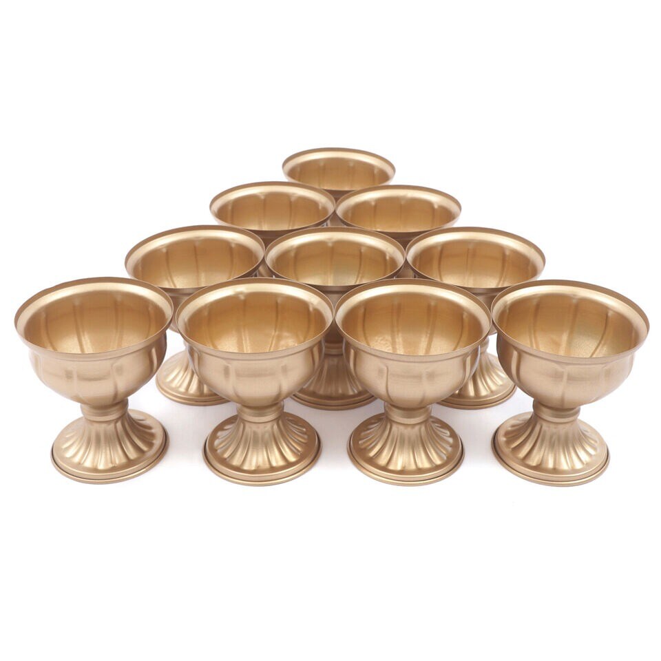 10X Metal Urn Planter Elegant Wedding Centerpieces Vase Gold For Wedding Party