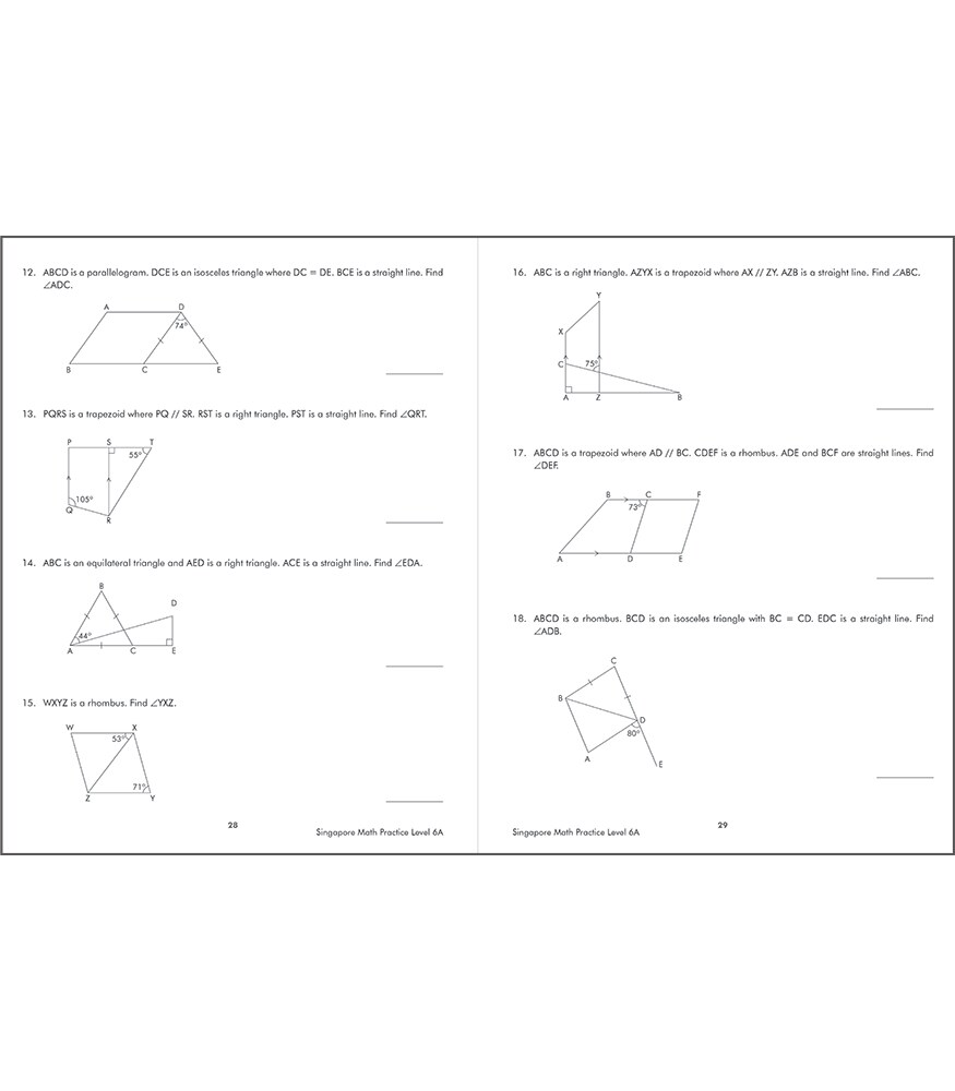 Singapore Math Level 6A 7th Grade Math Workbooks, Singapore Math Grade 7, Fractions, Ratios, and Algebra Workbook, 7th Grade Math Classroom or Homeschool Curriculum