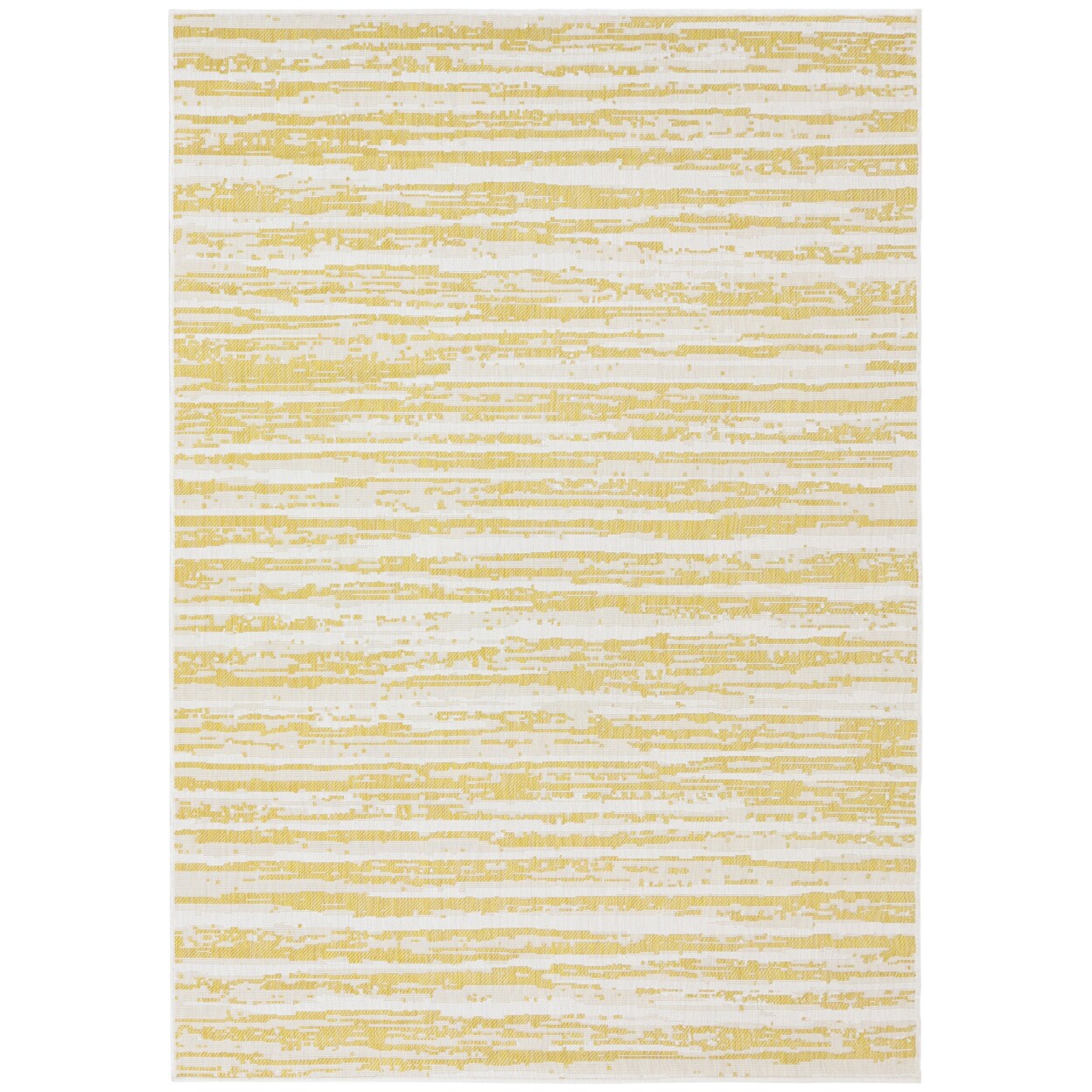 Sunnydaze Abstract Impression Outdoor Area Rug - Golden Fire - 7 Ft X 10 Ft