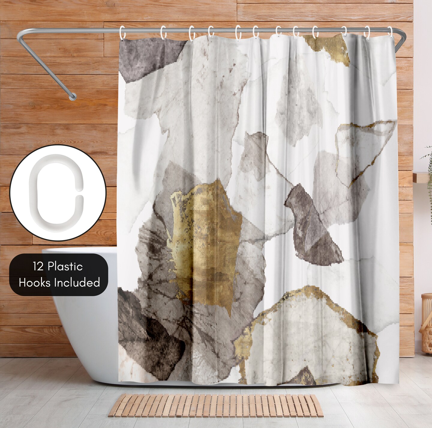 Americanflat 71&#x22; x 74&#x22; Shower Curtain, Amplified Iii by PI Creative Art