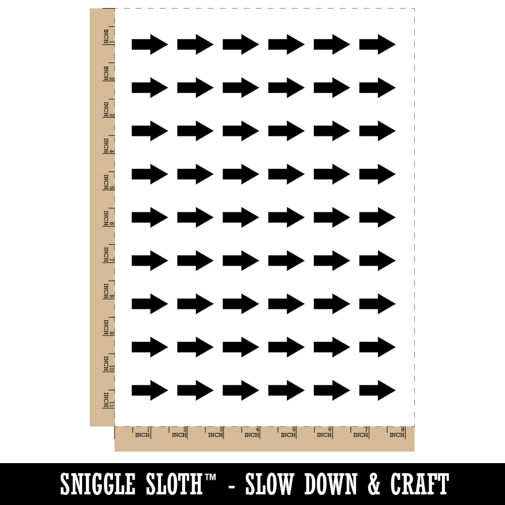 Arrow Solid Temporary Tattoo Water Resistant Fake Body Art Set Collection (1 Sheet)