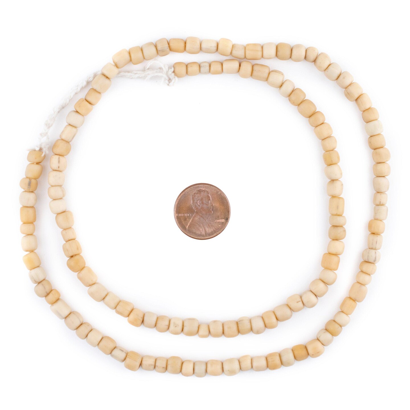TheBeadChest Indonesian Glass Beads, Small Java Bali 4mm Spacers Jewelry Making Supplies for Necklaces, Bracelets, DIY Crafts (Honey Beige)