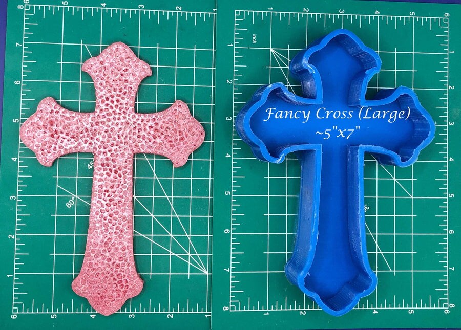 Fancy Cross - 7&#x22; - Silicone Freshie Mold