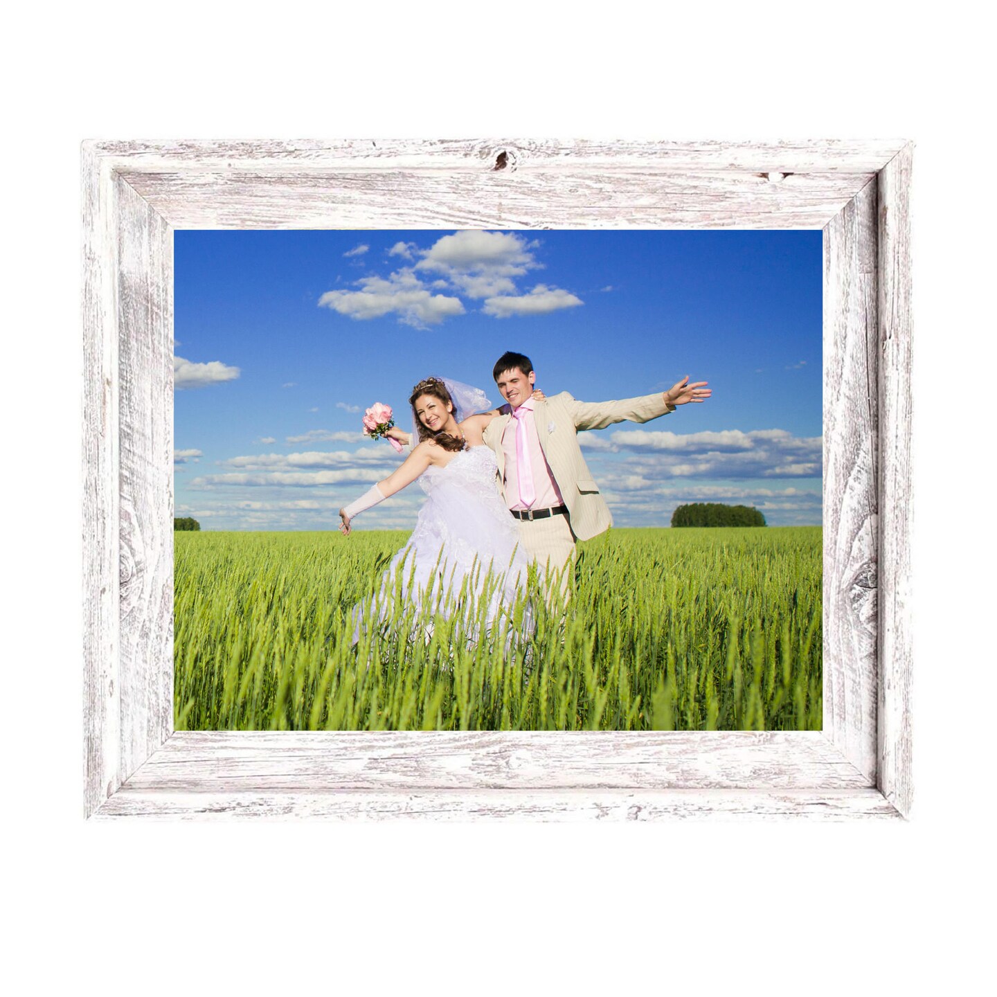 Rustic Farmhouse Signature Series 22 in. x 28 in. Reclaimed Wood Picture Frame