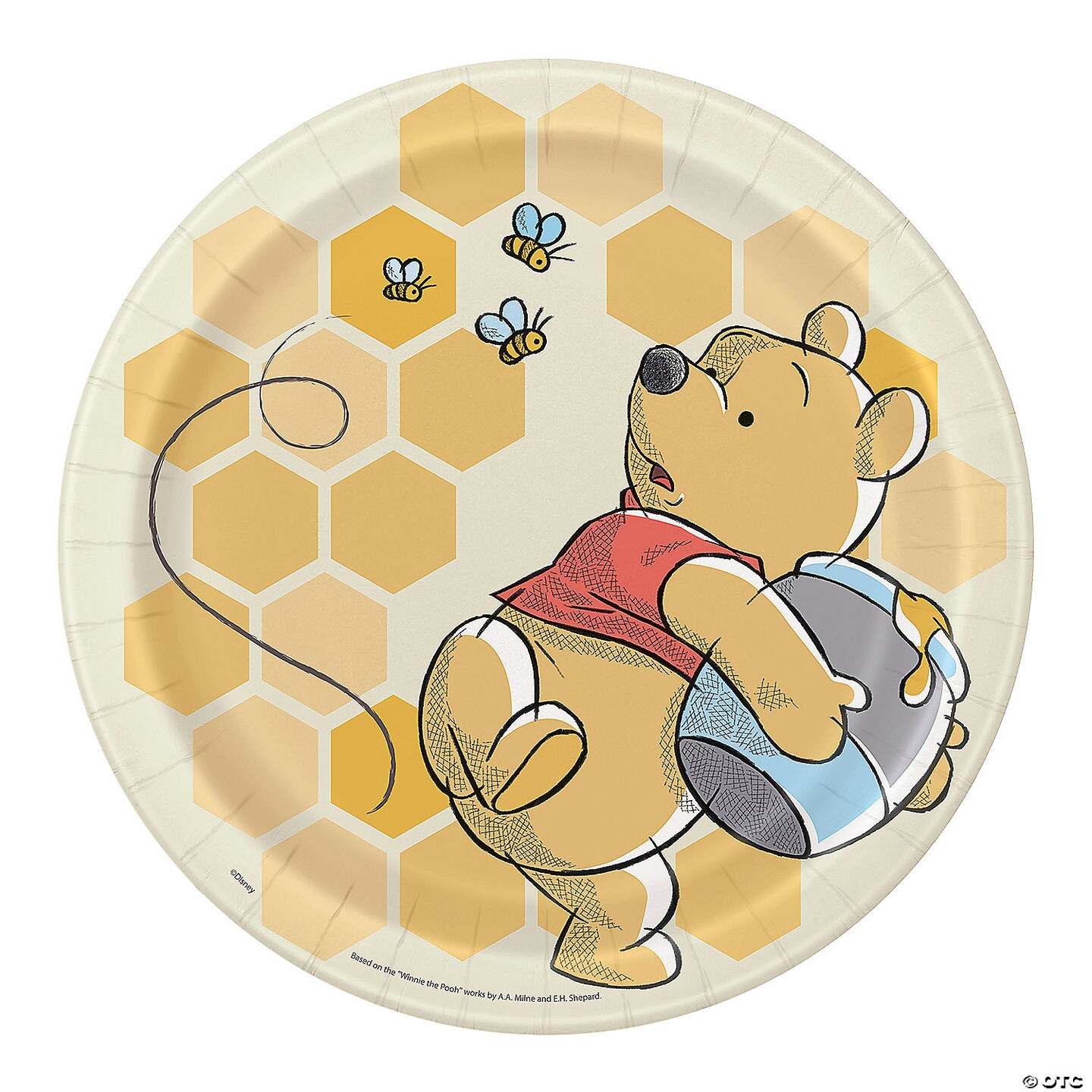 Disney Winnie the Pooh Round 9&#x22; Dinner Plates, 8ct