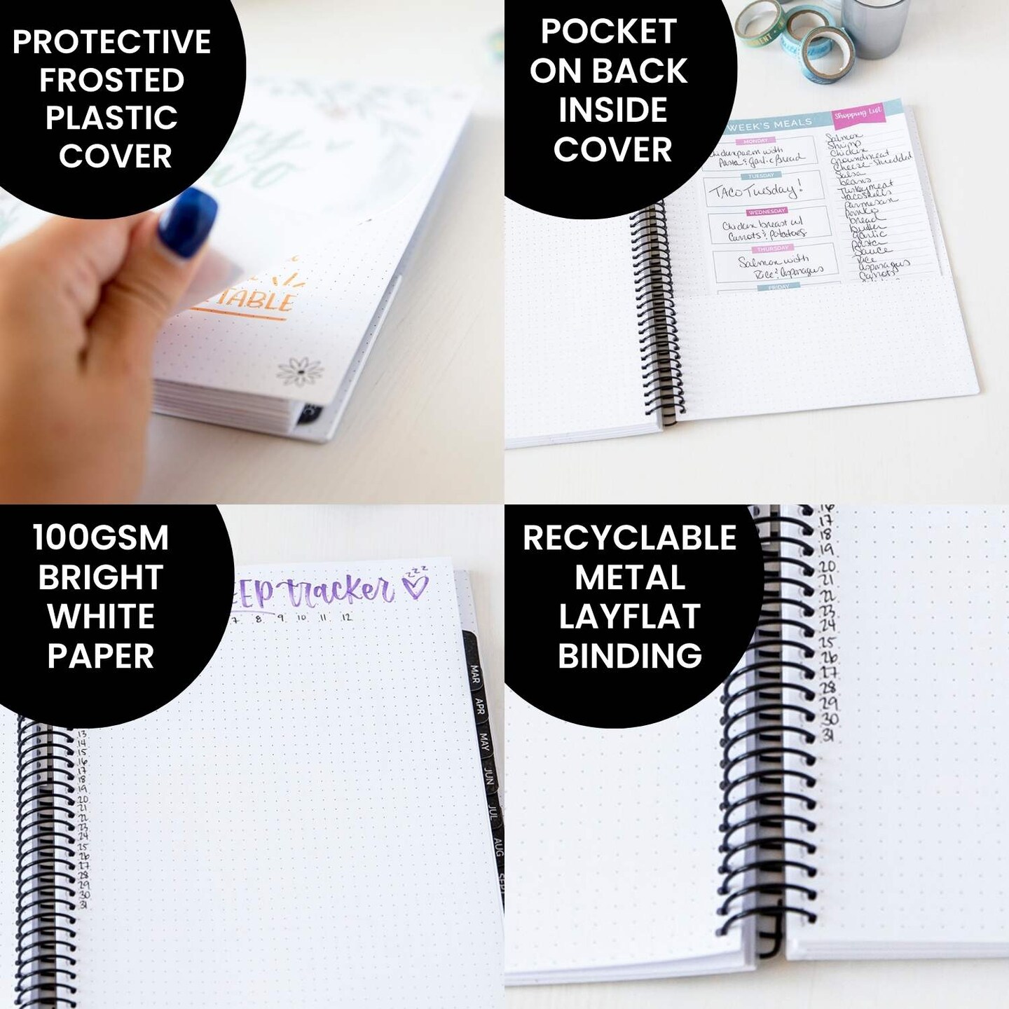bloom daily planners Undated Dot Journaling Planner &#x26; Calendar, Dots