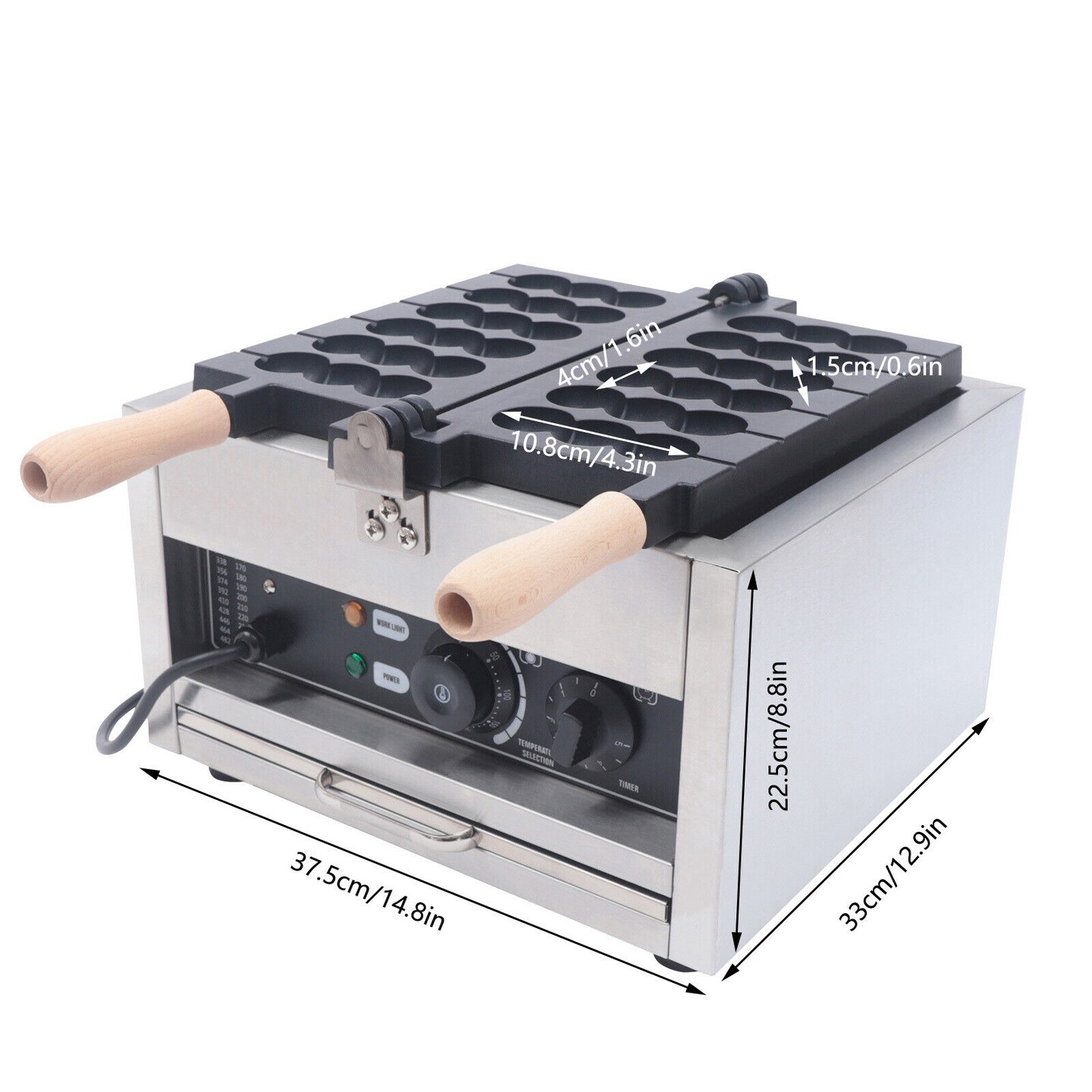 Kitcheniva 6 Grids Non Stick Electric Waffle Pancake Maker Machine