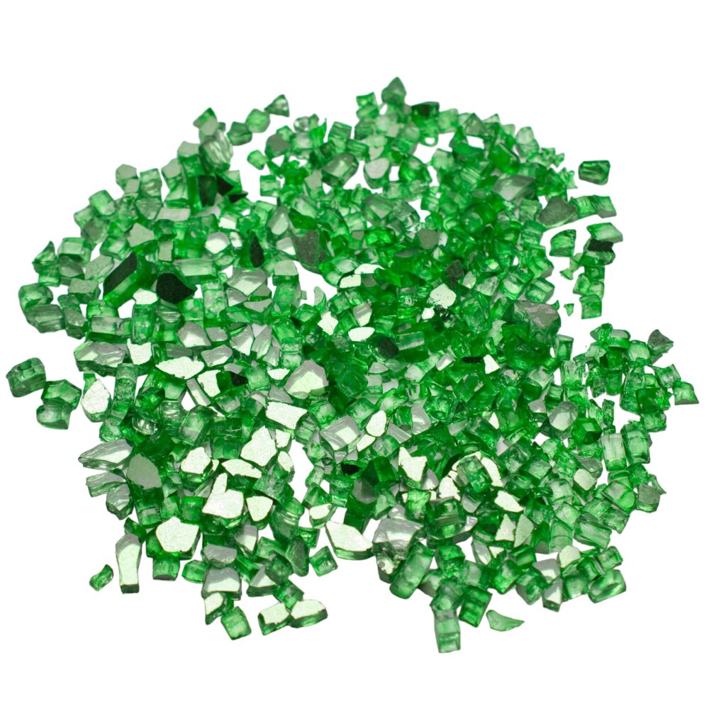 Green Apple Fire Glass | Reflective Green Fire Glass