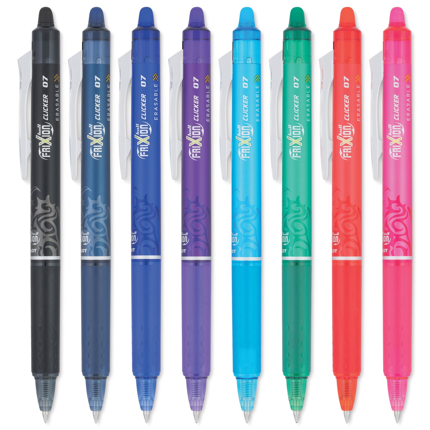 Pilot Frixion Clicker Erasable Gel Pens Retractable, Assorted Colors