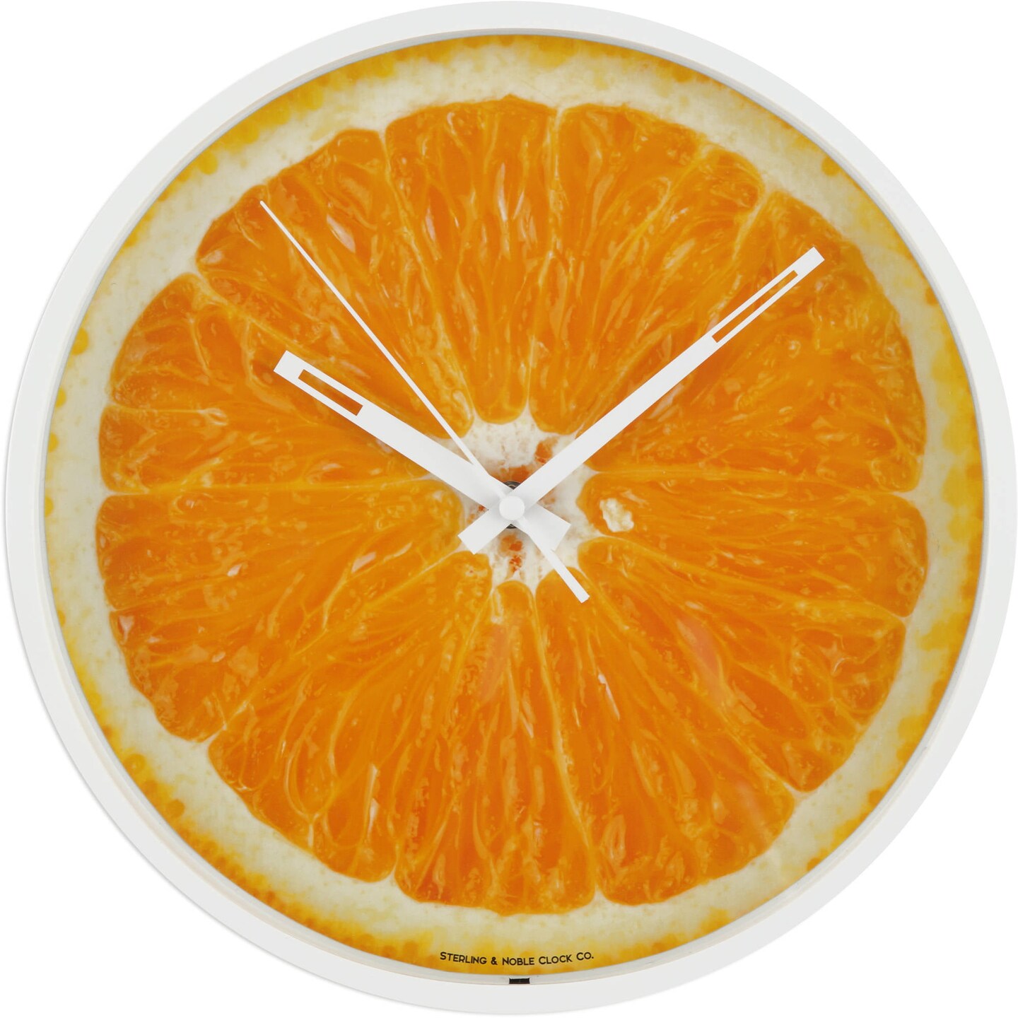 Mainstays 11.5&#x22; Round Indoor Photo Realistic Orange Fruit Analog Wall Clock with Quartz Movement