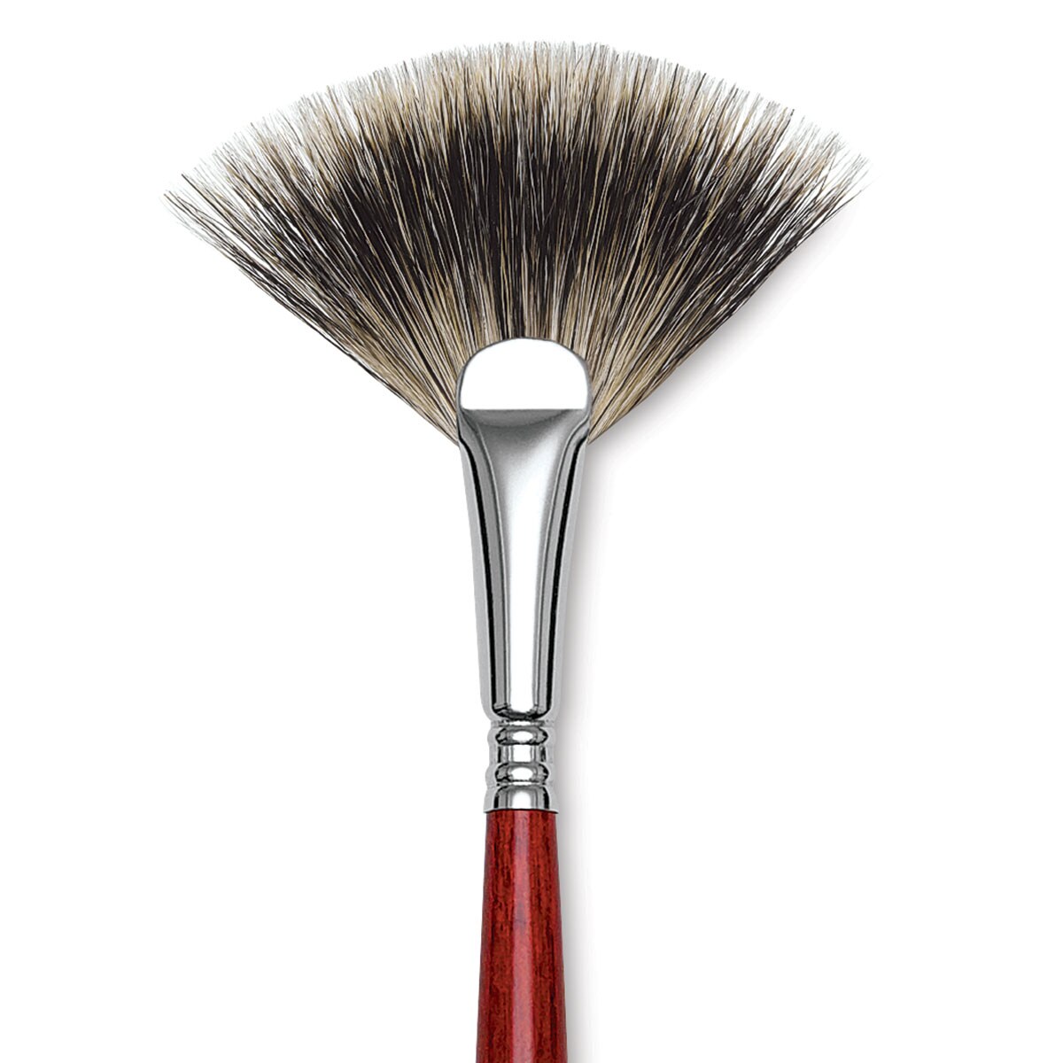 Escoda Badger Hair Brush - Fan, Long Handle, Size 6