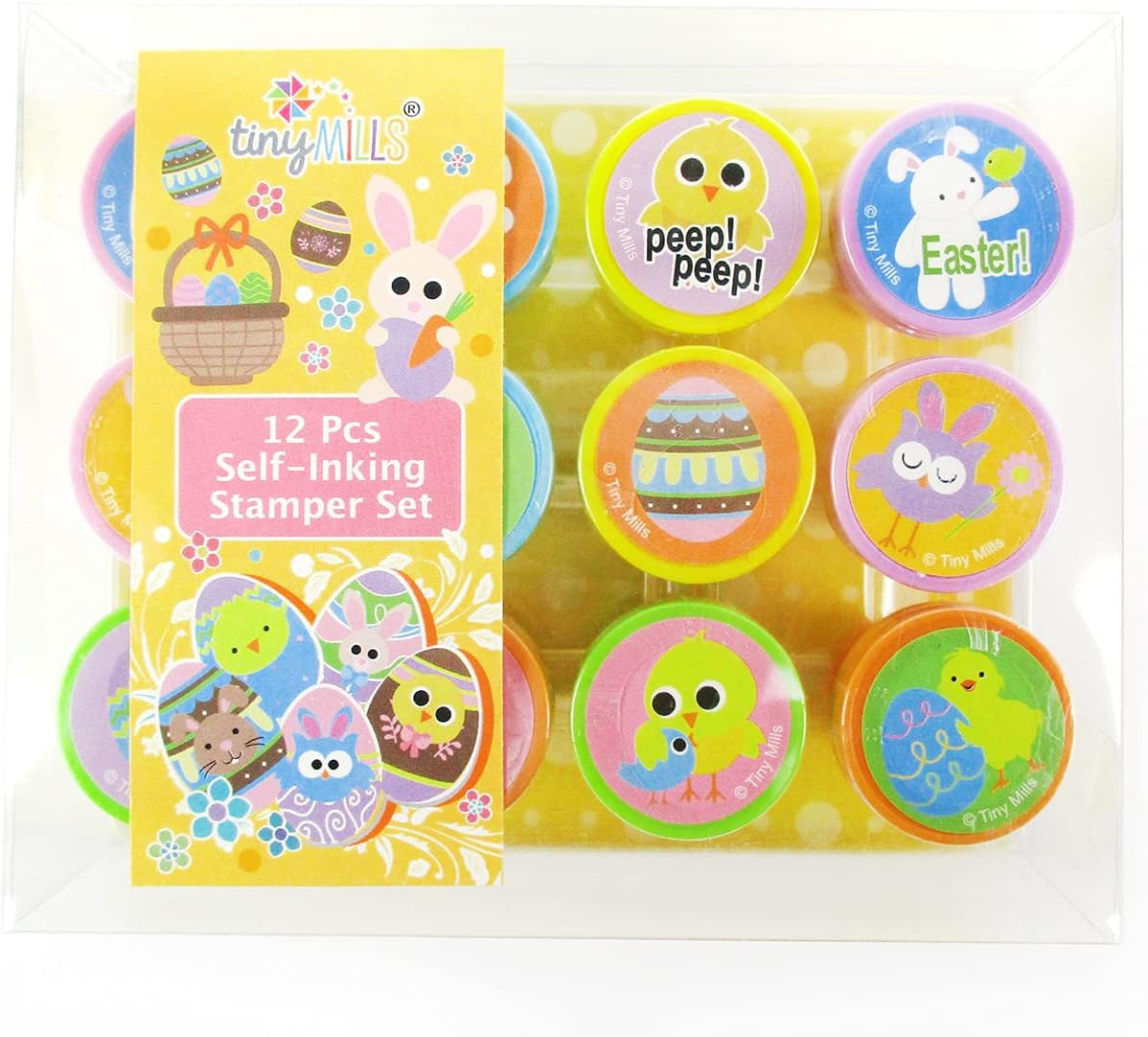 TINYMILLS 12 Pcs Easter Stamp Kit Easter Baset Stuffer