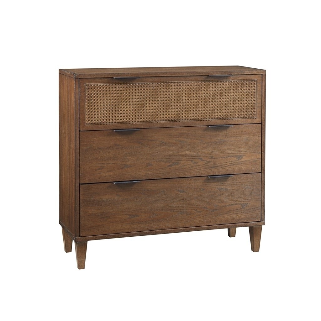 Gracie Mills   Vito 3-Drawer Cane Accent Chest - GRACE-14741