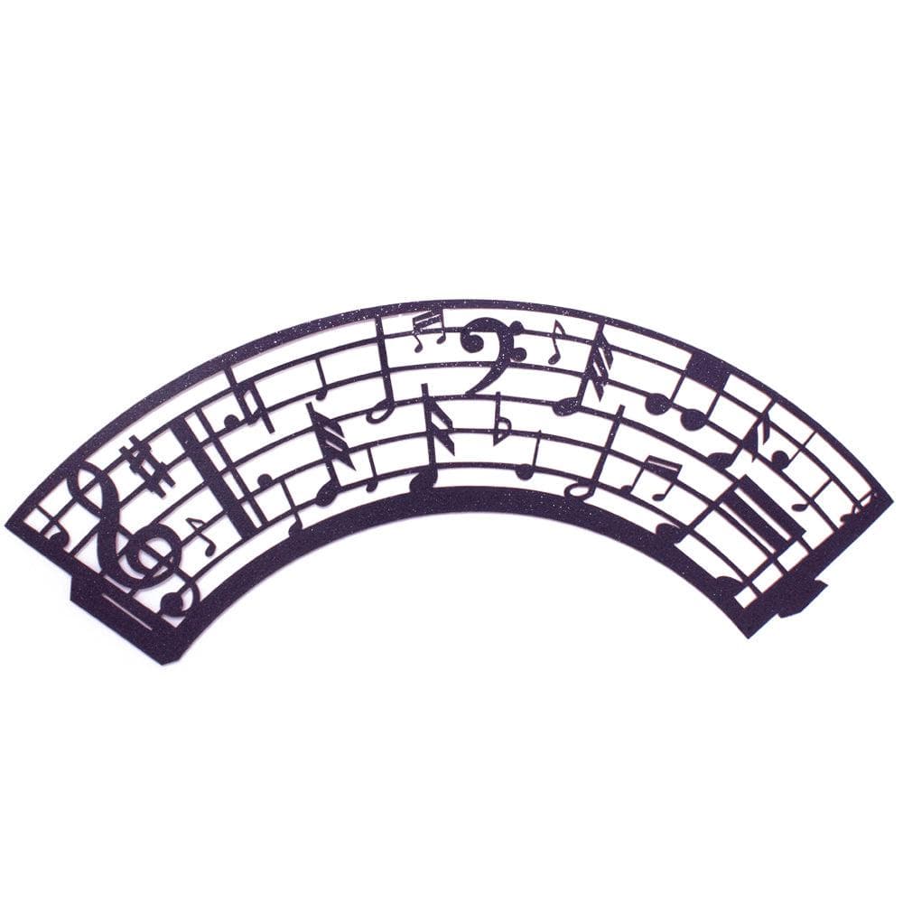 Music Note Pattern Cupcake Wrappers & Liners | 25 PC Set