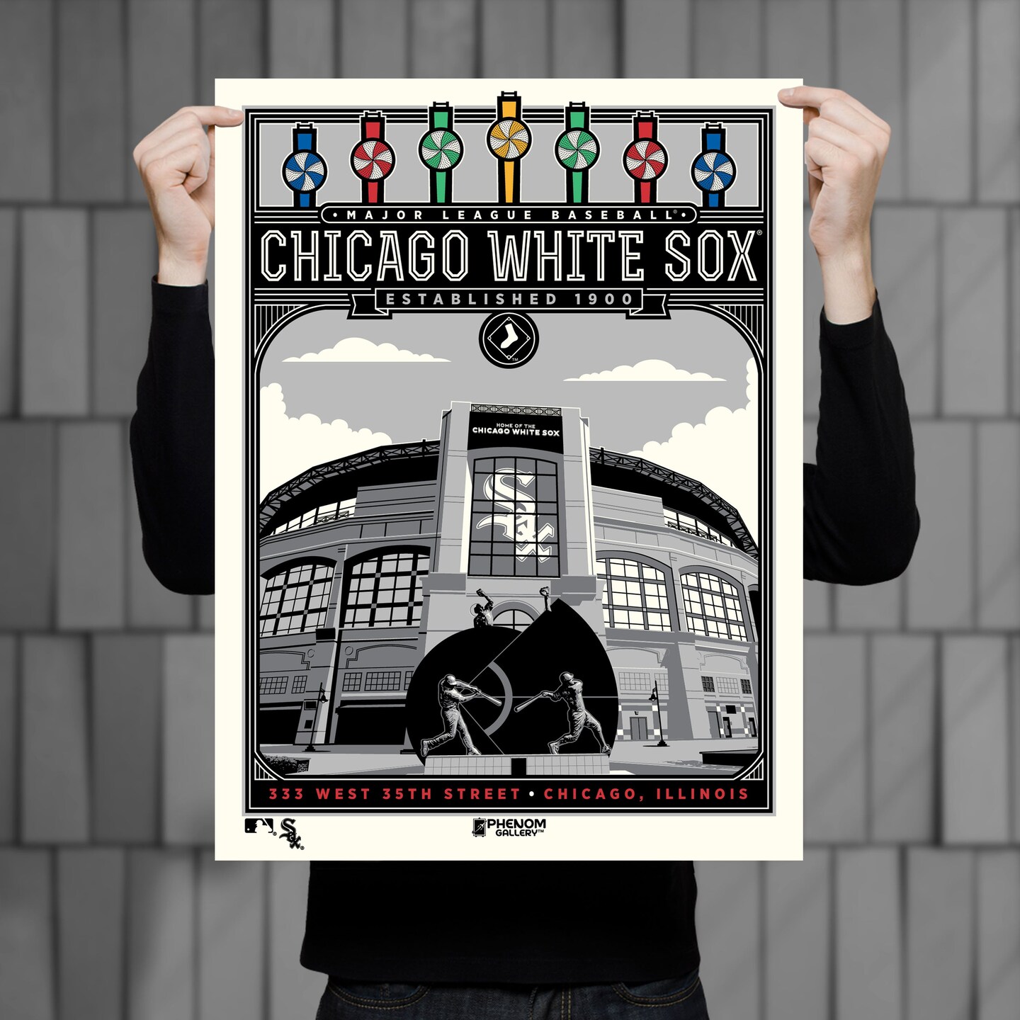 Phenom Gallery Chicago White Sox Stadium 18&#x22; x 24&#x22; Serigraph