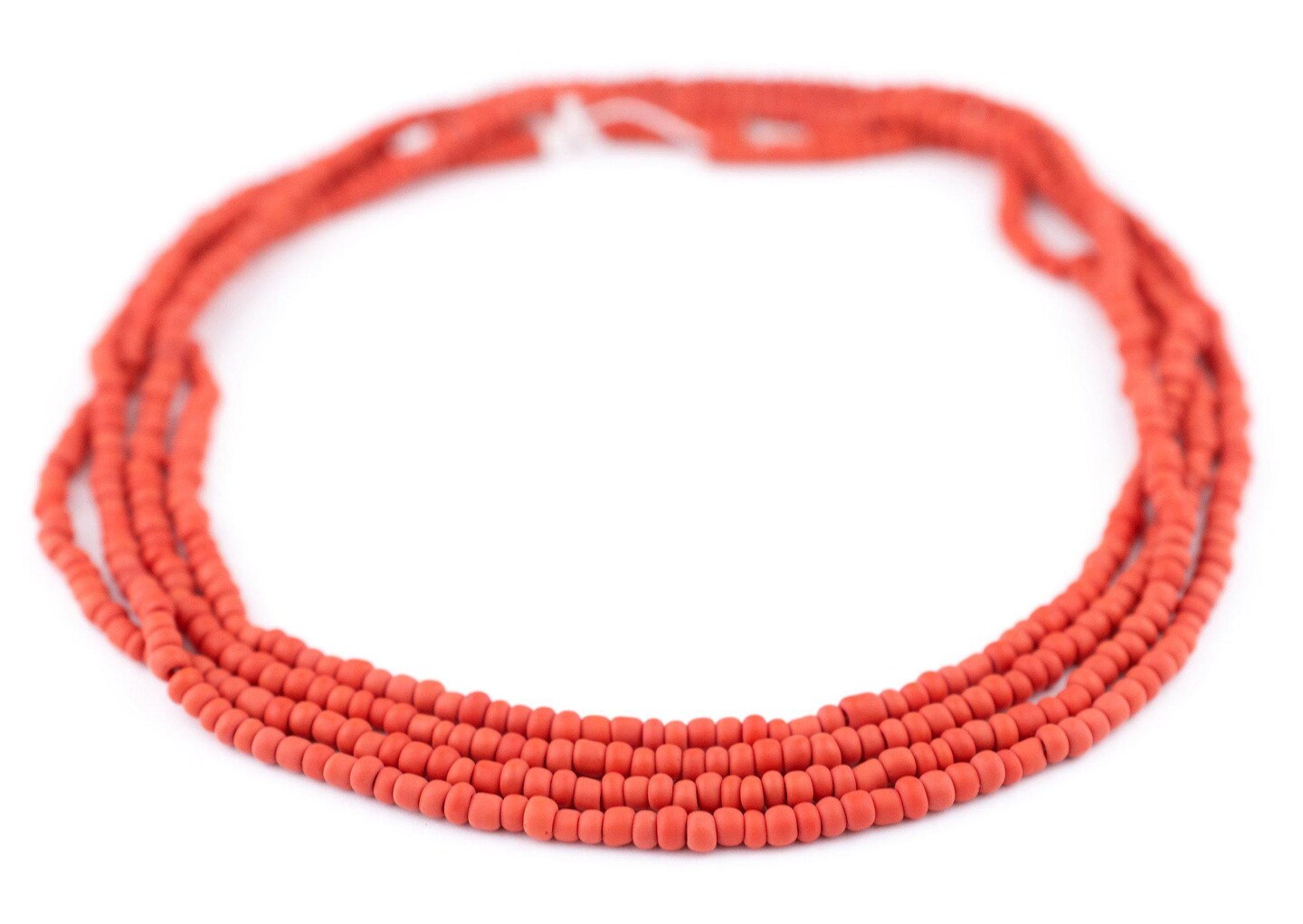 TheBeadChest Red Matte Glass Seed Beads (3mm) - 24 inch Strand of Quality Glass Beads