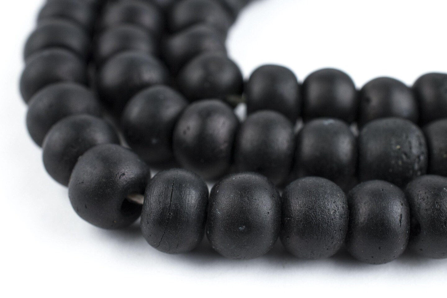 108 10mm Black Bone Mala Beads - Handmade Fair Trade Nepal Prayer Rosary Beads Necklace for Mediation, Yoga, Jewelry Making, Crafts - The Bead Chest