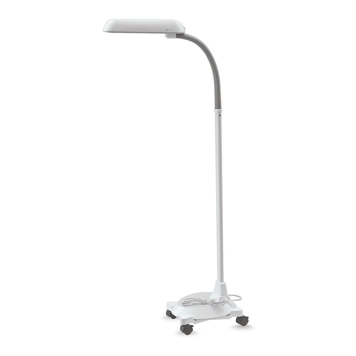 OttLite Floor Lamp with Wheelbase - White