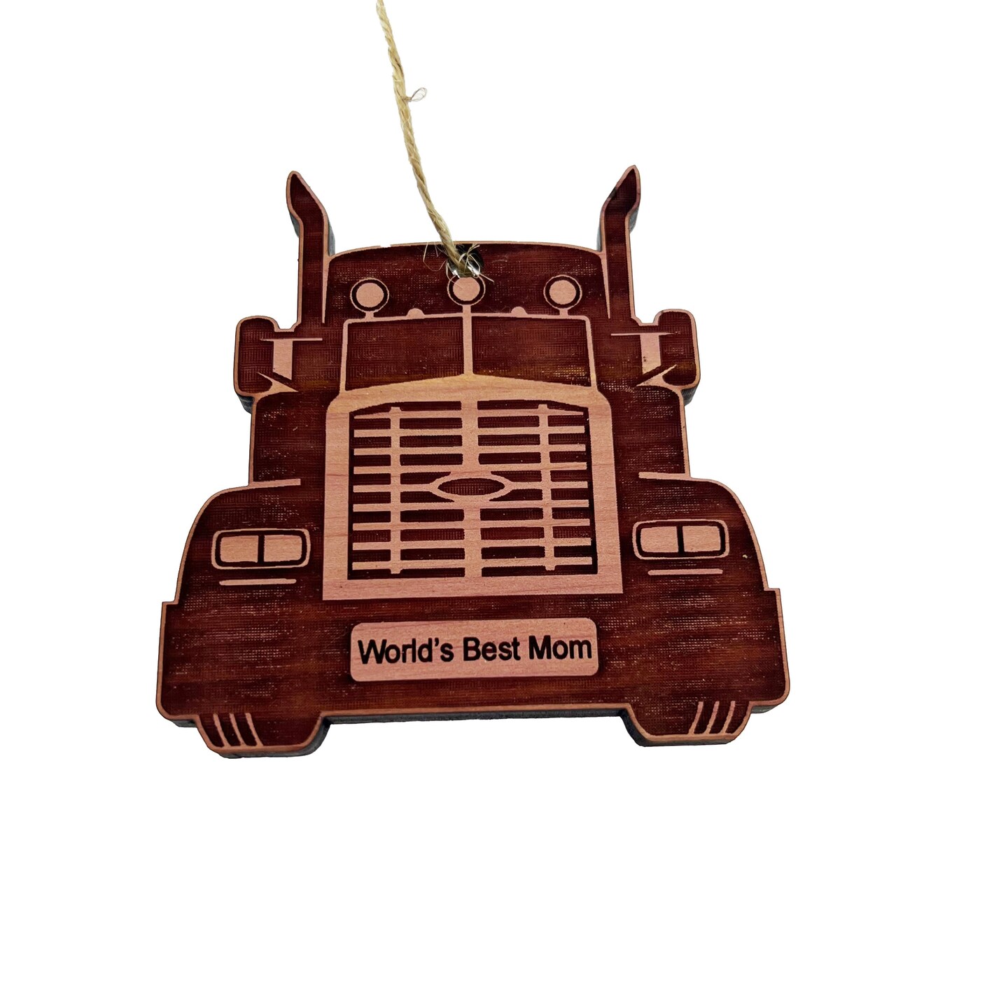 Diesel Worlds Best Mom - Cedar Ornament Diesel Worlds Best Mom - Cedar Ornament