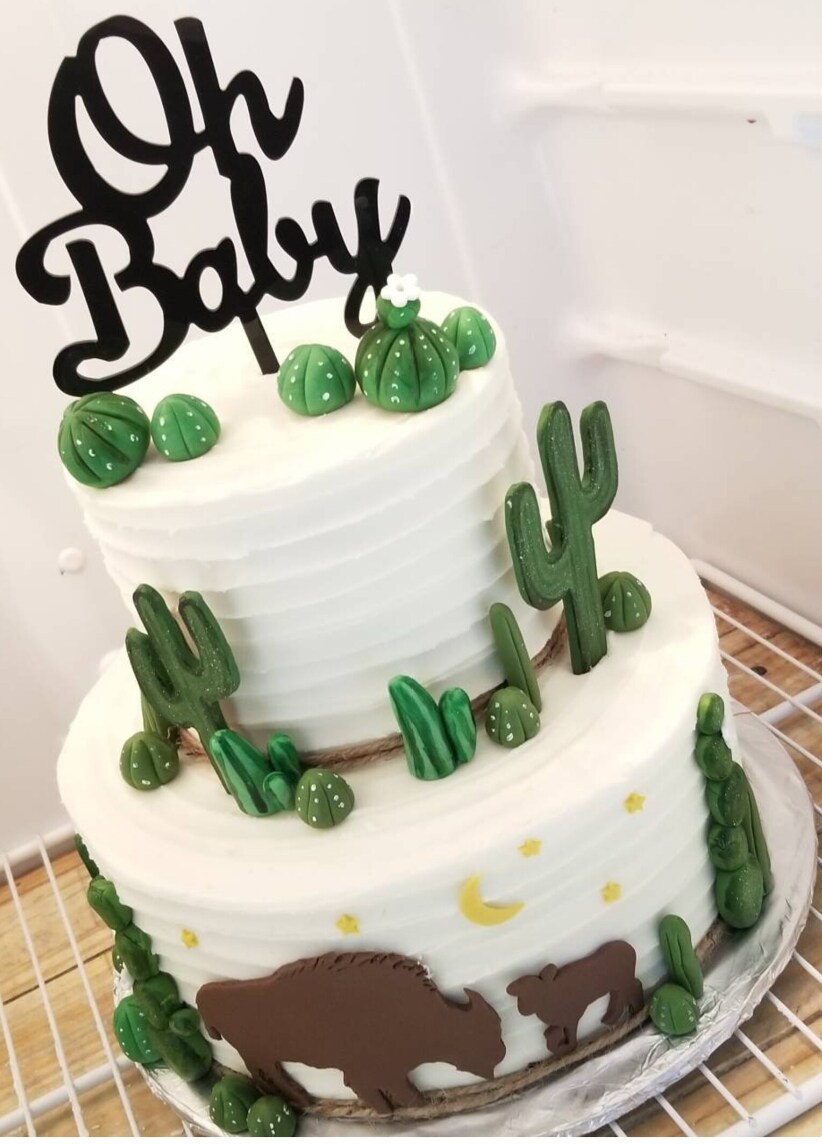 Fondant Bison and Cactus Cake Topper Set | MakerPlace by Michaels