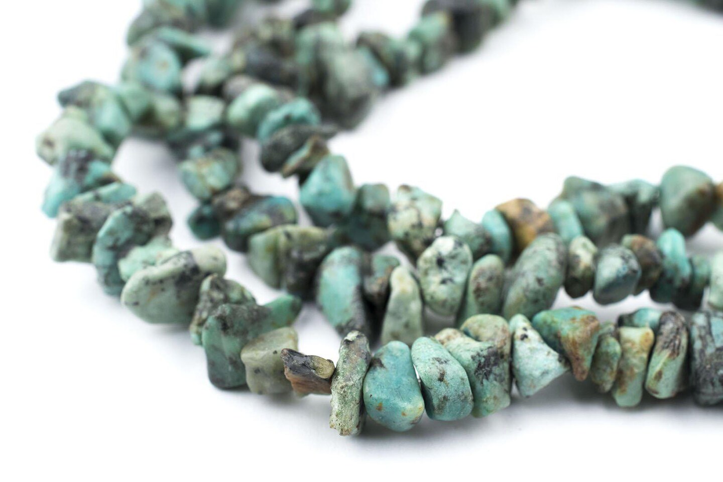 TheBeadChest African Turquoise Chip Beads Long Strand 8mm Green Chips Gemstone 34 Inch Strand