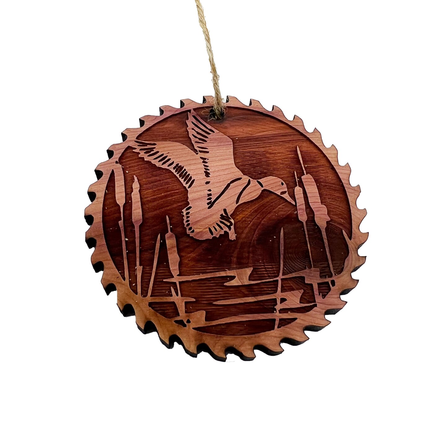 Sawblade with Duck - Cedar Ornament Sawblade with Duck - Cedar Ornament
